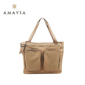 Cartera bolso Amayra eco cuero camel.