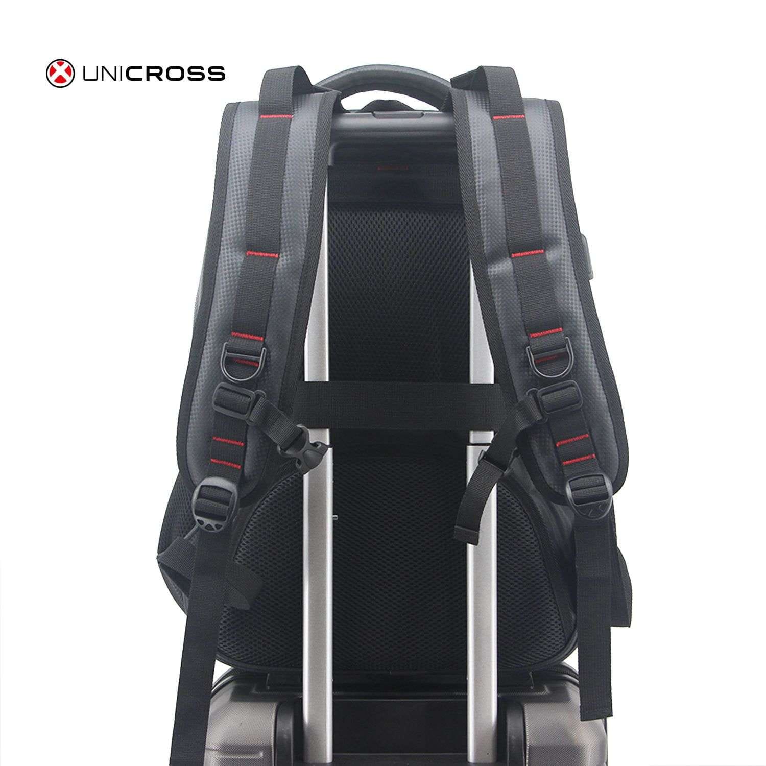 Mochila Unicross porta notebook 19" negra.