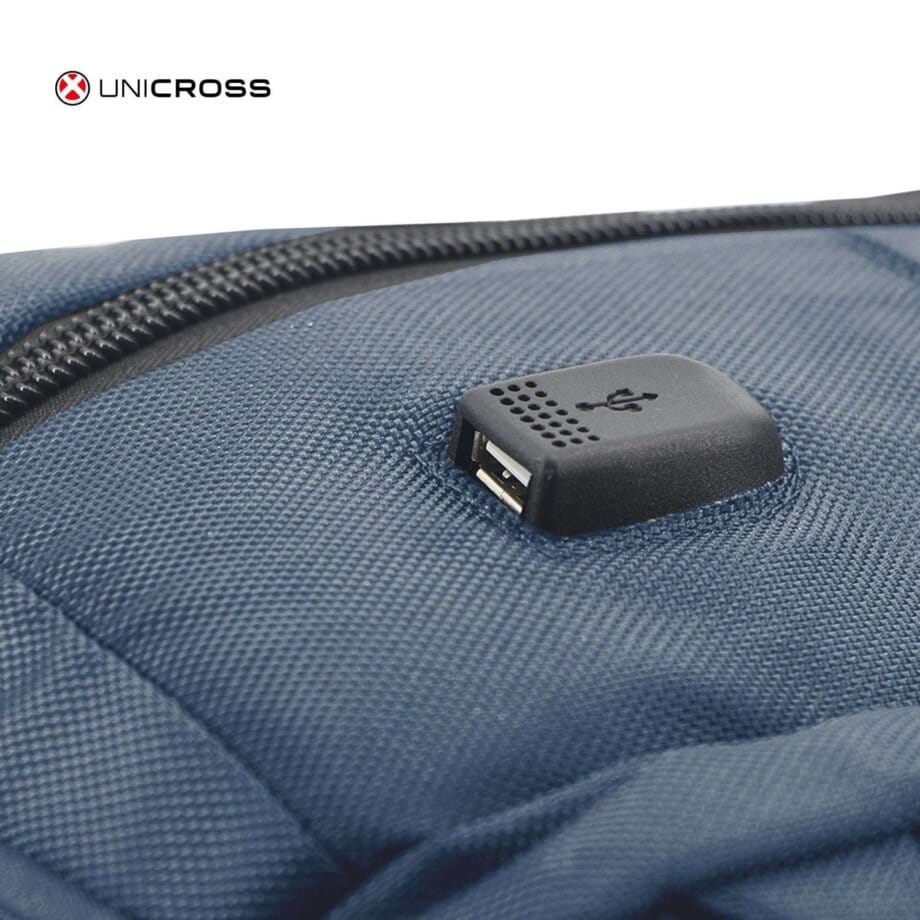 Mochila bolso Unicross para viaje 20" azul.