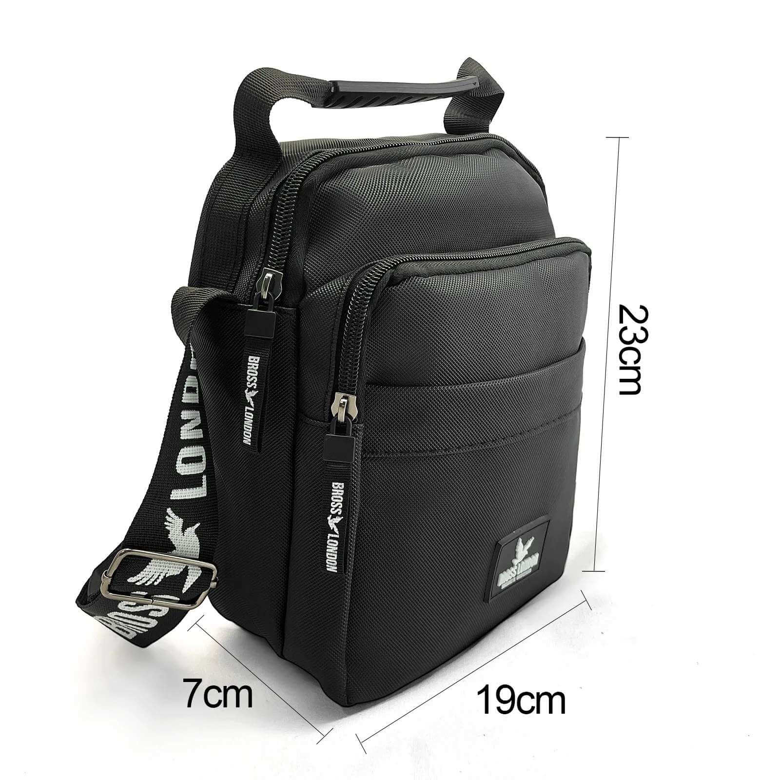 Morral Bross London eco cuero negro.