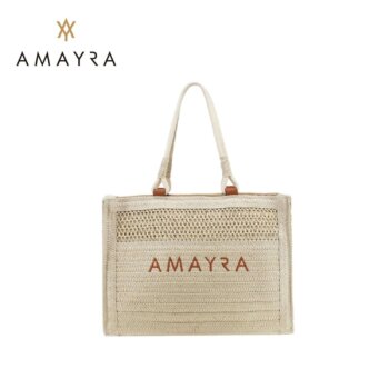Bolso Playero Tote Amayra de Yute Beige.