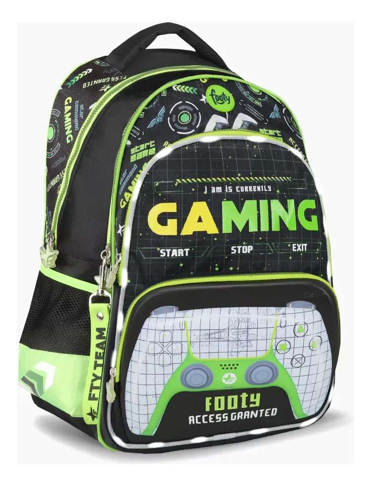Mochila Footy Gaming 18". Tamaño Grande.