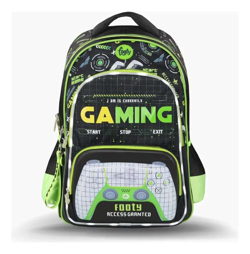 Mochila Footy Gaming 18". Tamaño Grande.