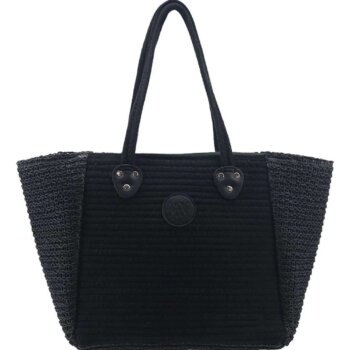 Bolso Playero Amayra Rafia Negra.