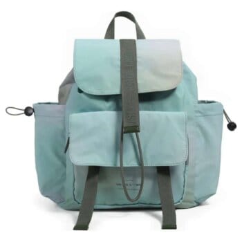 Mochila Chimola Harmony verde estampada con tapa.