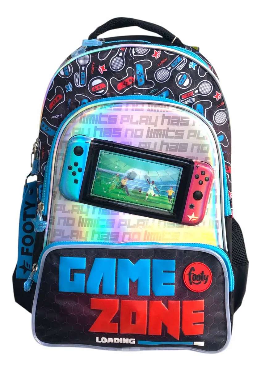 Mochila Footy Game Zone 18". Tamaño Grande.