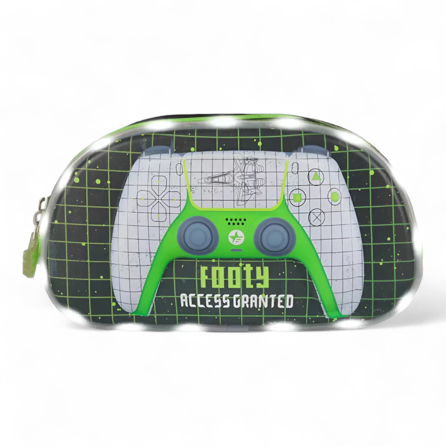 Cartuchera Footy Joystick Gamer c/Luz 2 Divisiones.