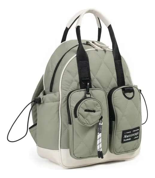 Mochila Chimola Carol verde combinada.