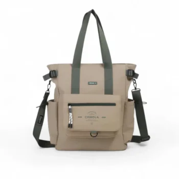 Bolso Tote Chimola Nomade camel combinado.