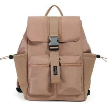 Mochila Chimola Orlando camel c/tapa.