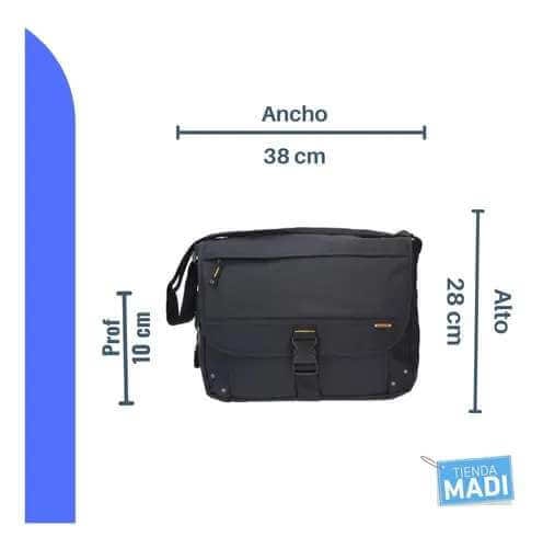 Morral Bag Cherry lona con tapa.