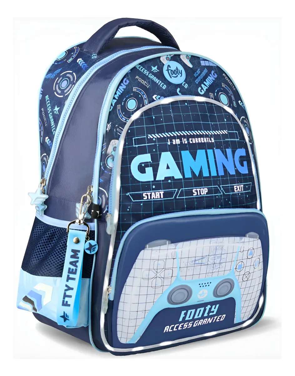 Mochila Footy Gaming 18". Tamaño Grande.