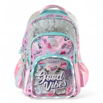 Mochila Footy Good Vibes 18". Tamaño Grande.