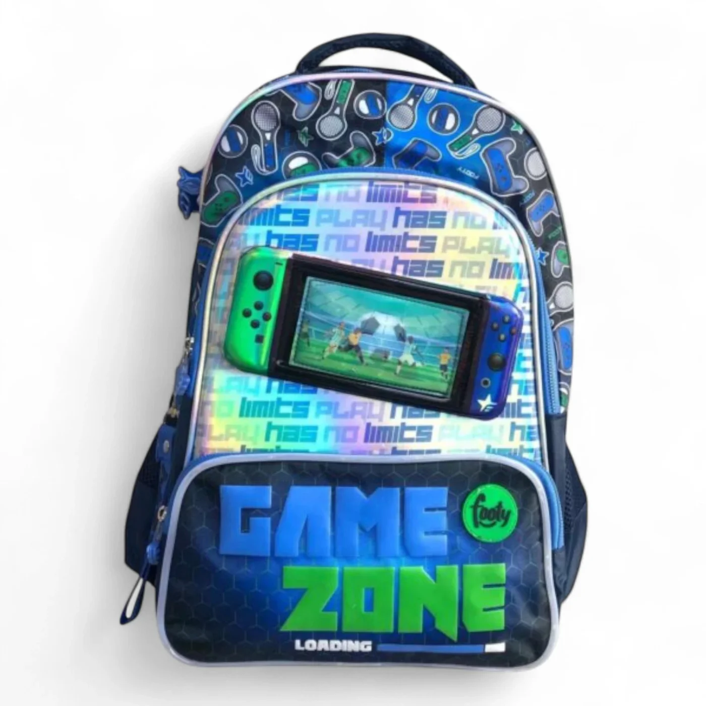 Mochila Footy Game Zone 18". Tamaño Grande.