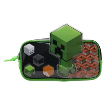 Cartuchera Minecraft 1 división con imagen 3D.
