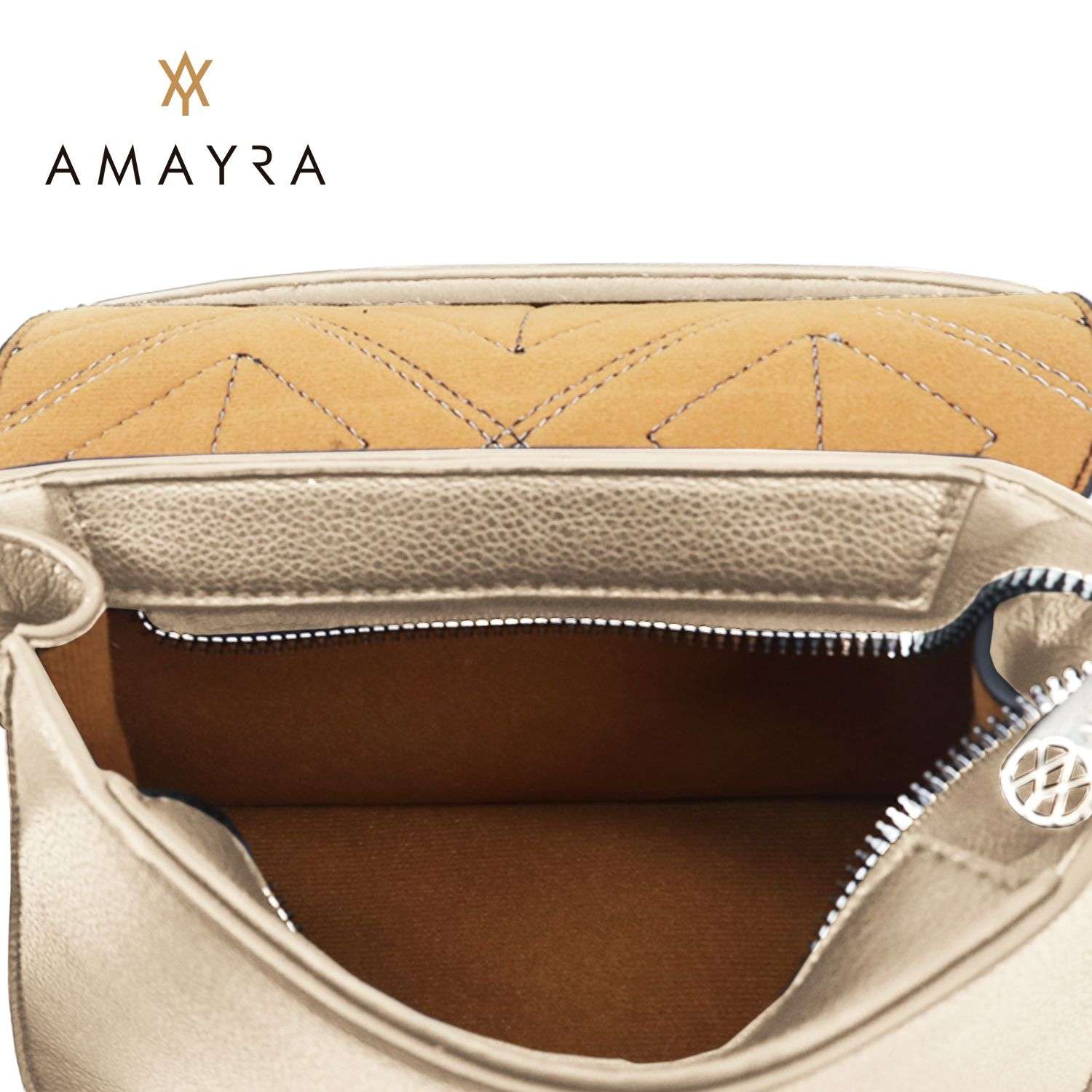 Cartera Amayra Bandolera Camel.