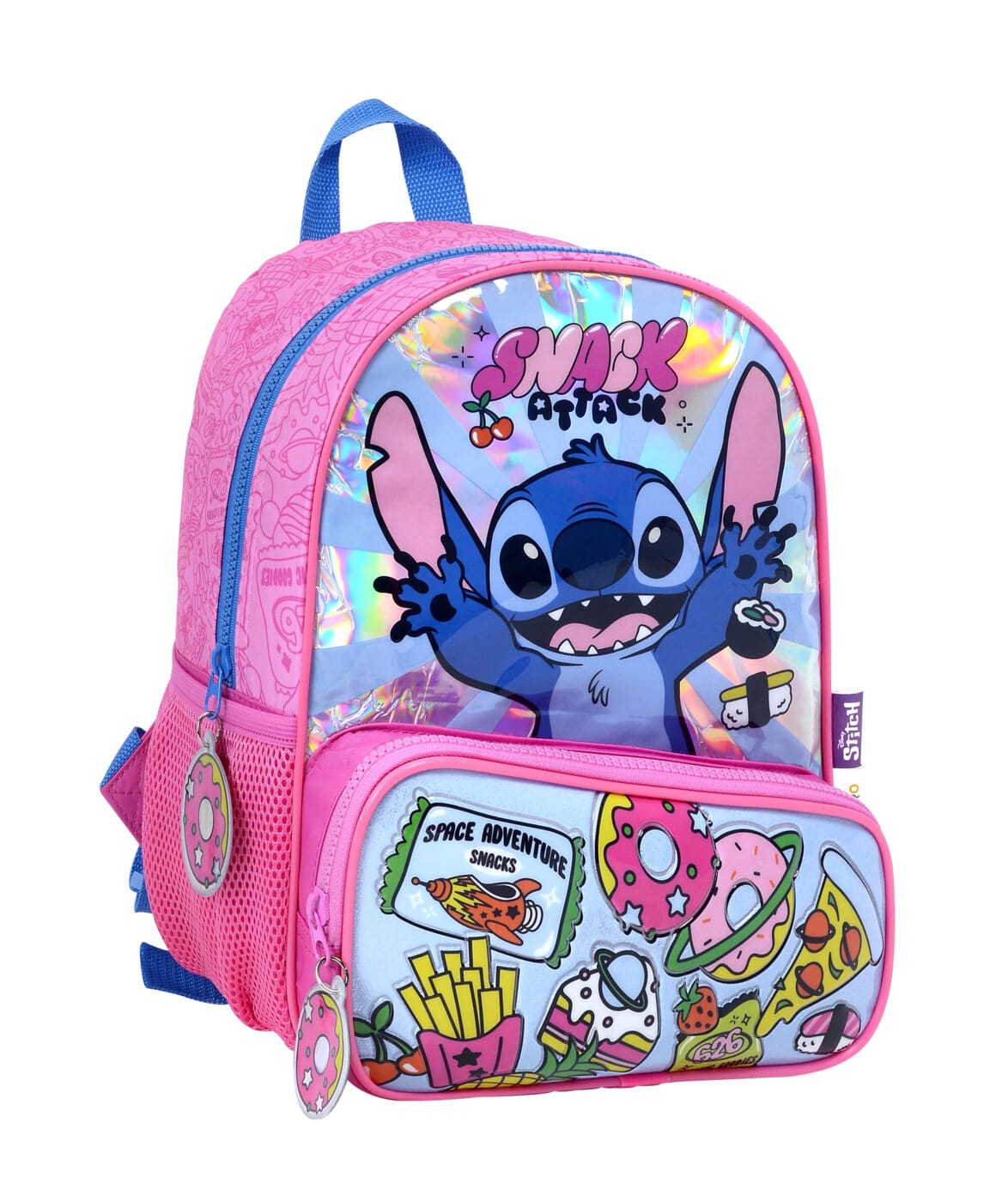 Mochila Stitch Linea Snack 12". Para Jardín.