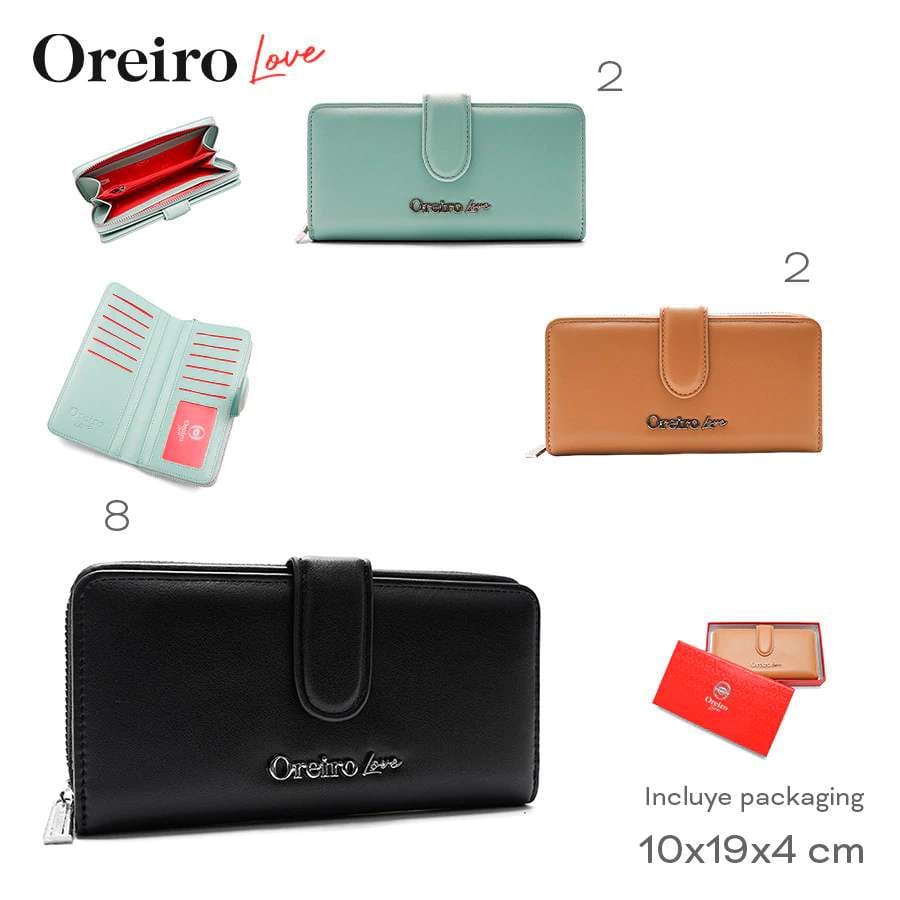 Billetera Las Oreiro Love Con Tarjetero. Colores Varios.