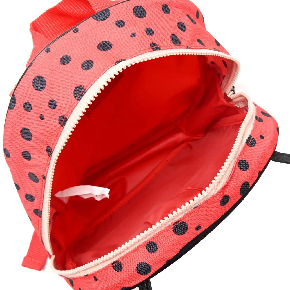Mochila Skora Mariquita Termoformada 12" P/ Jardín Con Luz.