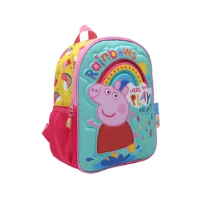 Mochila Peppa Pig Arco Iris 12". Ideal Para Jardín