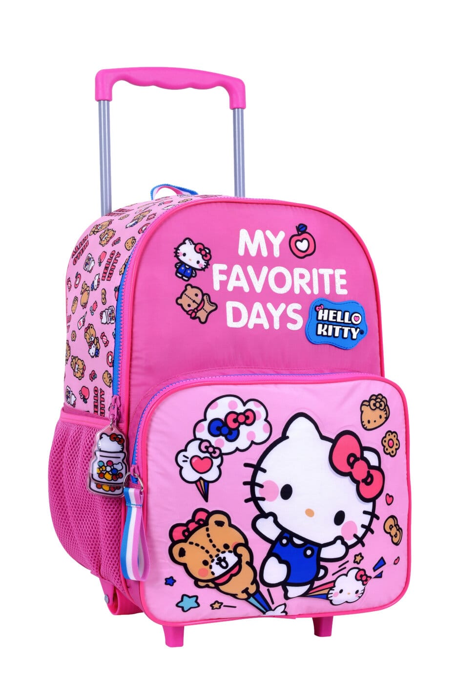 Mochila Hello Kitty Dias Favoritos Con Carro16" .Tamaño Grande.