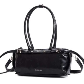 Mini Bag Las Oreiro Love Eco Cuero Negra.