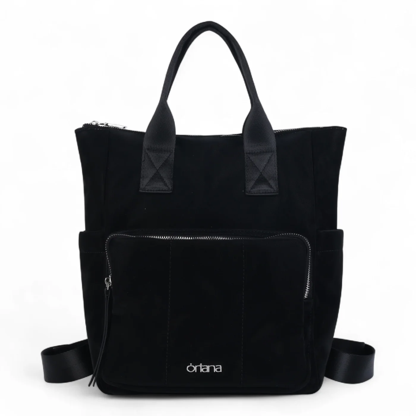 Mochila Oriana Pu Calidad Premium Negra.