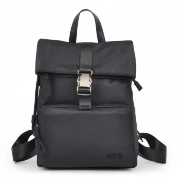Mochila Oriana Microfibra Premium Negra.