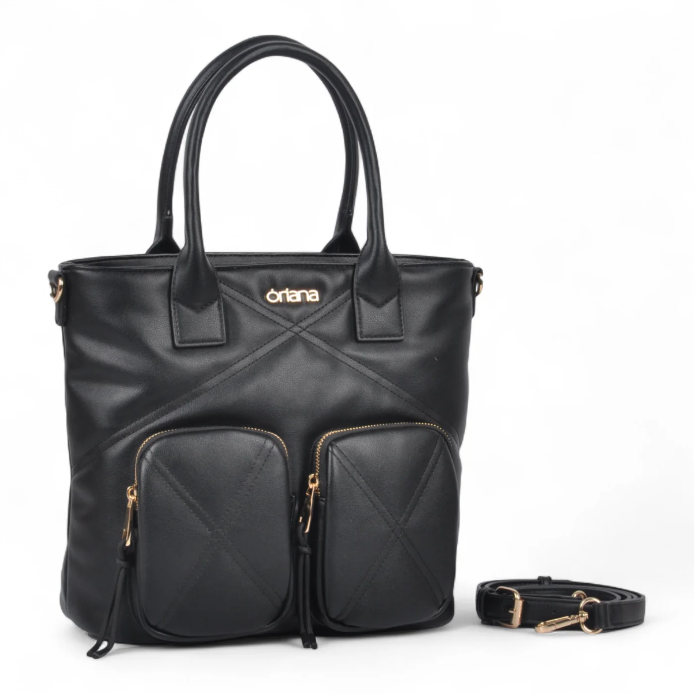 Cartera Oriana Calidad Premium Color Negra.