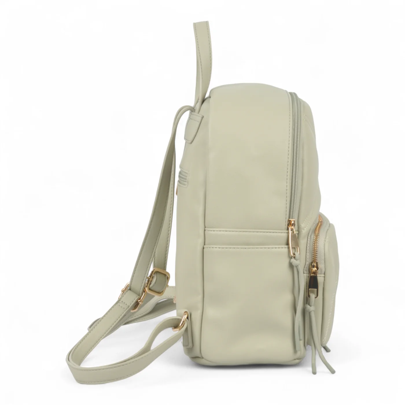 Mochila Oriana Pu Calidad Premium Gris.