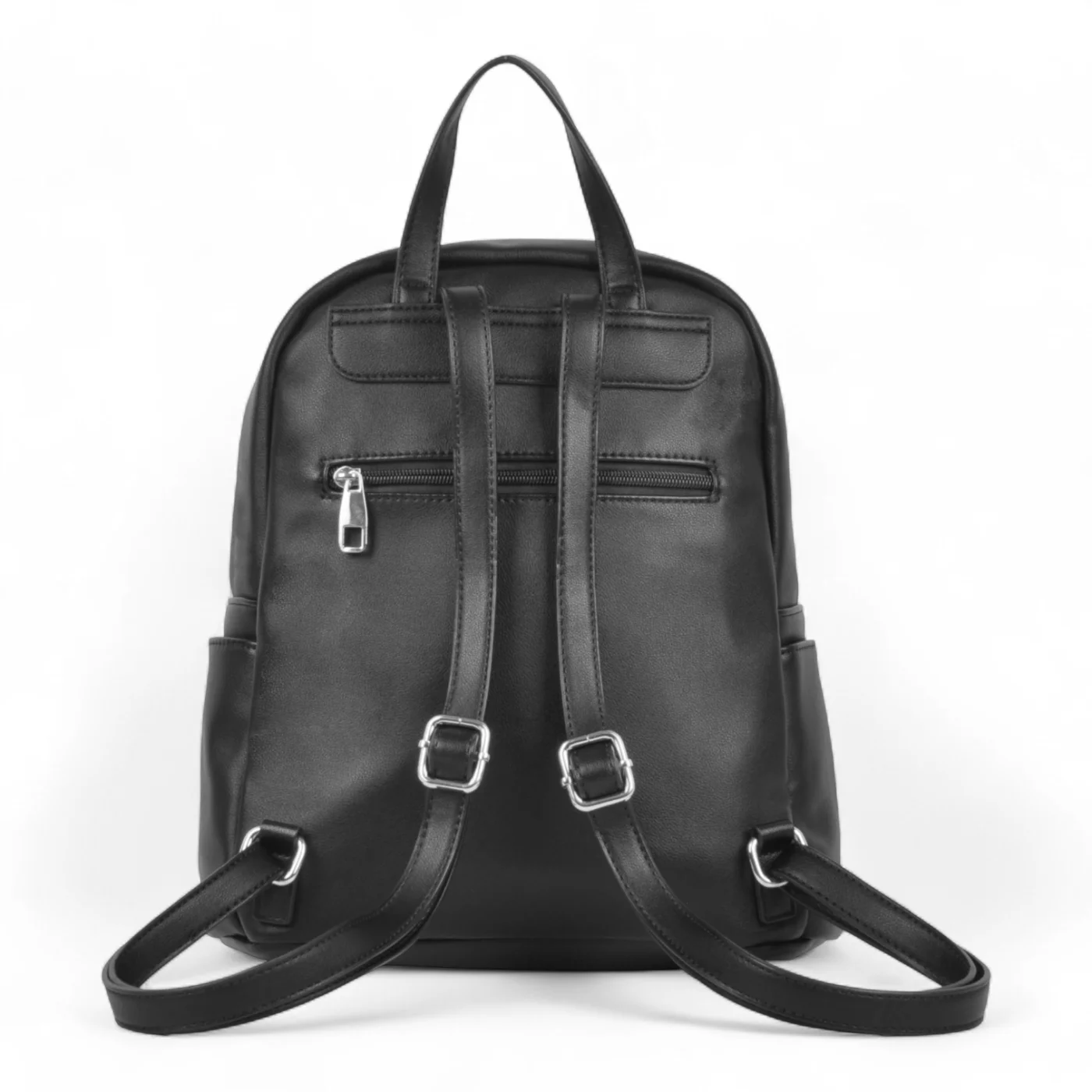 Mochila Oriana Pu Calidad Premium Negra.