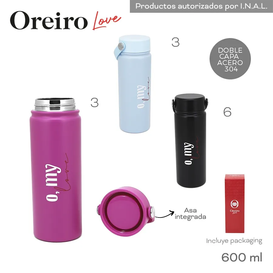 Botella Térmica Las Oreiro "O My Love"