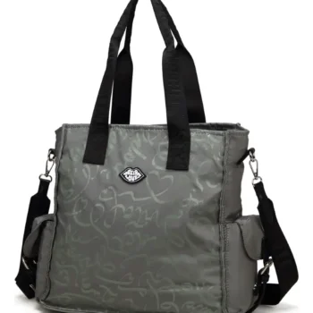 Bolso Las Oreiro Tote Microfibra Estampada.