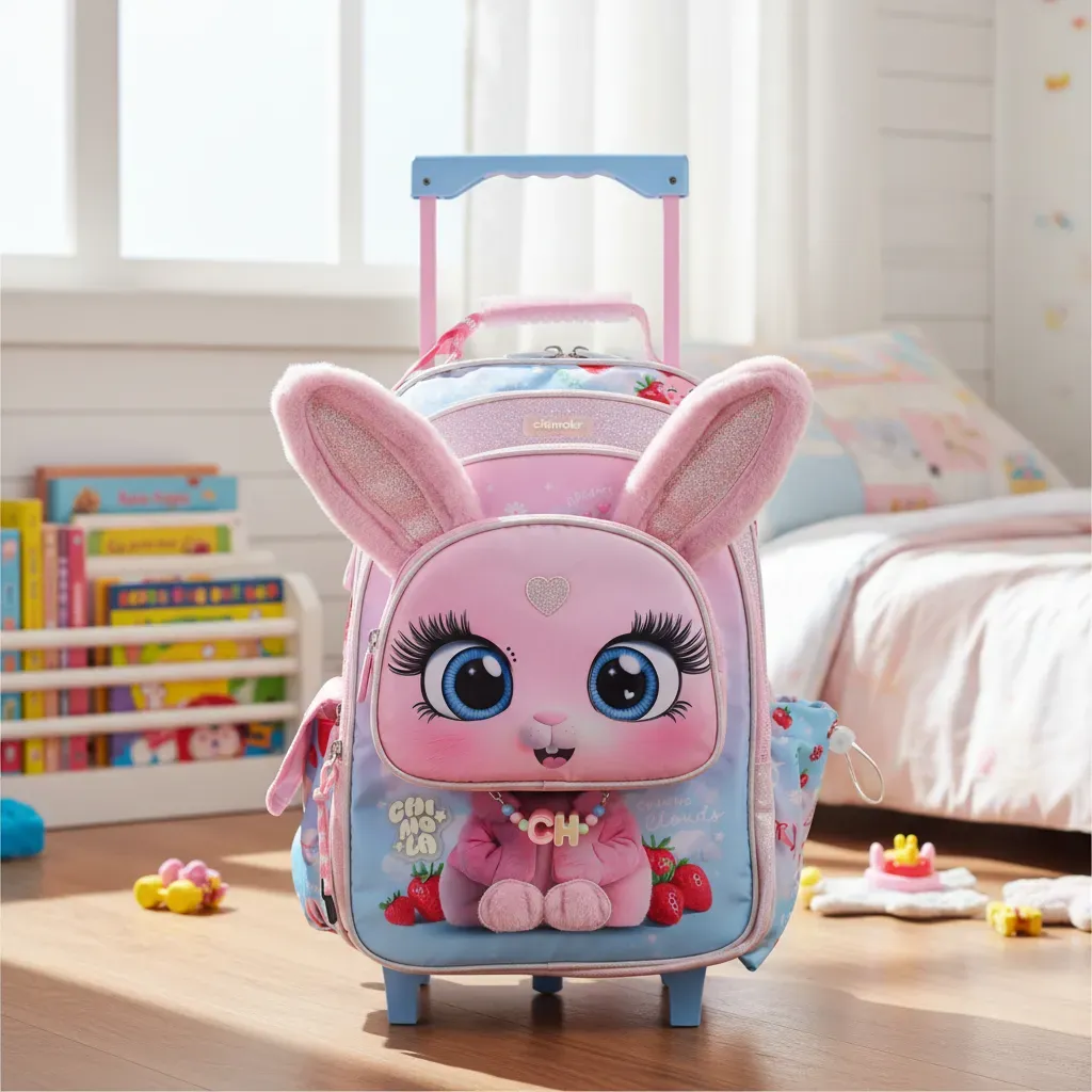 Mochila Chimola c/carro 16" Personaje Bunny.