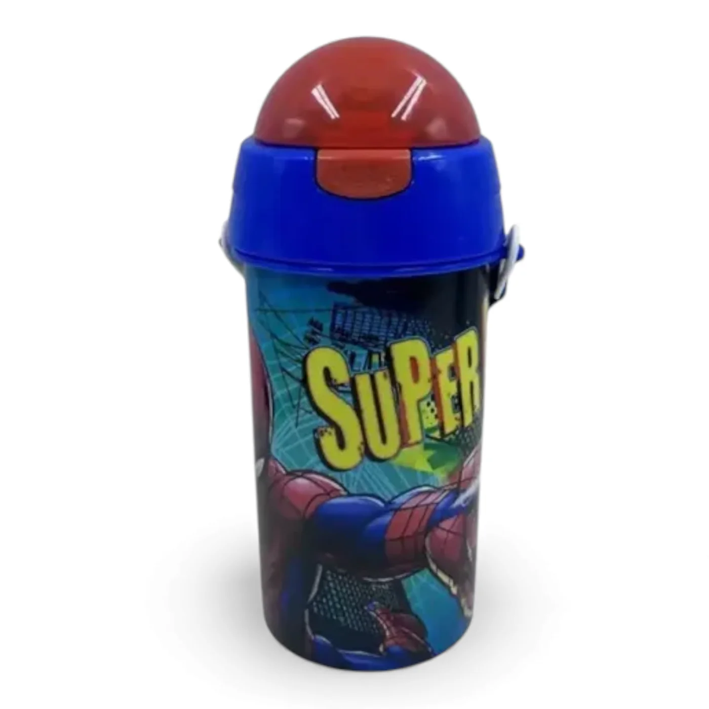 Botella Spiderman 500 ml con Tapa y Correa