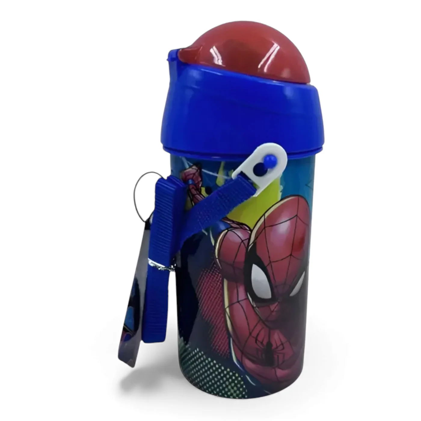 Botella Spiderman 500 ml con Tapa y Correa
