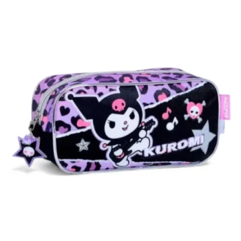 Cartuchera Kuromi Rock 1 compartimento.