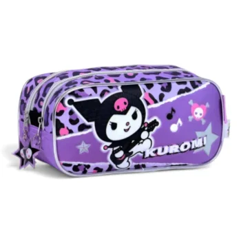 Cartuchera Kuromi Rock 2 Compartimentos.