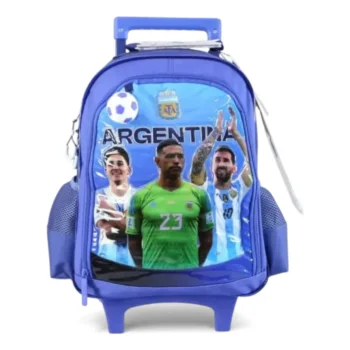 Mochila Afa Selección Argentina c/carro 14". Tamaño Mediano.