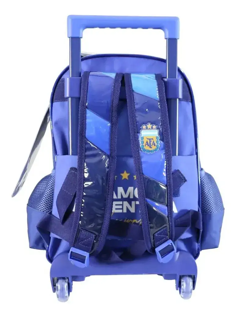 Mochila Afa Selección Argentina c/carro 14". Tamaño Mediano.