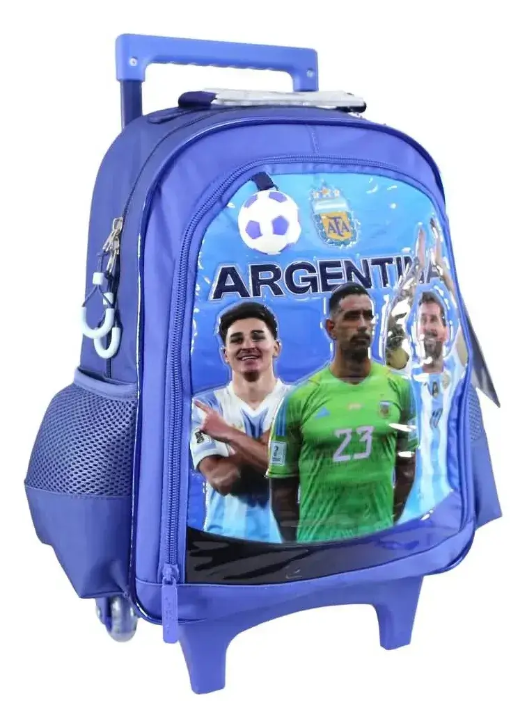 Mochila Afa Selección Argentina c/carro 14". Tamaño Mediano.