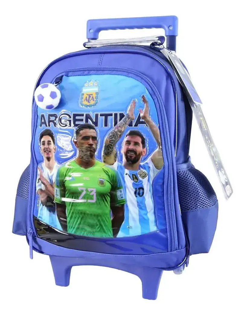Mochila Afa Selección Argentina c/carro 14". Tamaño Mediano.