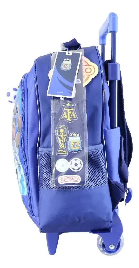 Mochila Afa Selección Argentina c/carro 14". Tamaño Mediano.