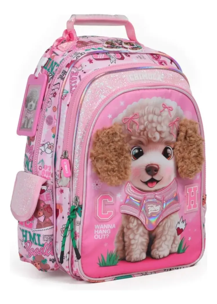 Mochila Chimola Espalda 16" Personaje Poodle.