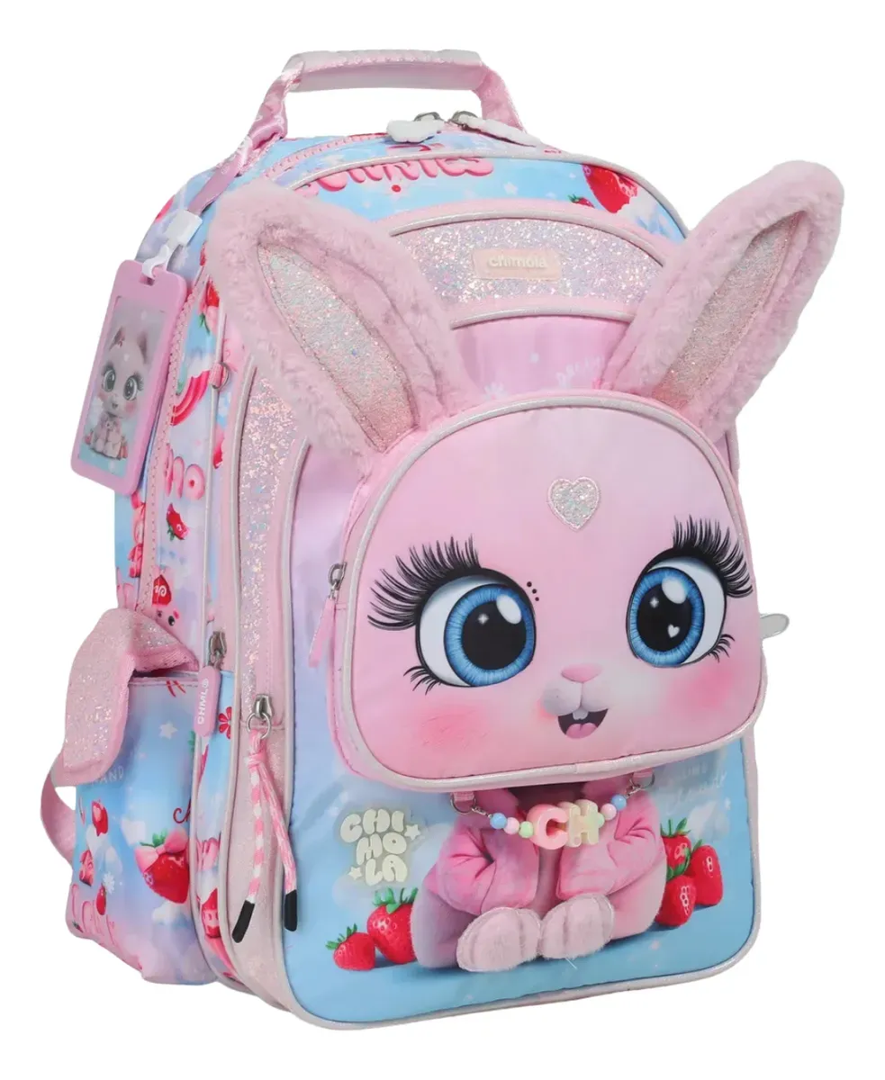 Mochila Chimola Espalda 18" Gran Capacidad. Figura Bunny.