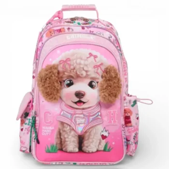 Mochila Chimola Espalda 18" Gran Capacidad. Figura Poodle.