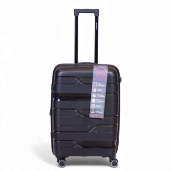 Valija Magenta Polipropileno Mediana 24" Negra.