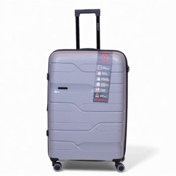 Valija Magenta Polipropileno Grande 28" Gris.