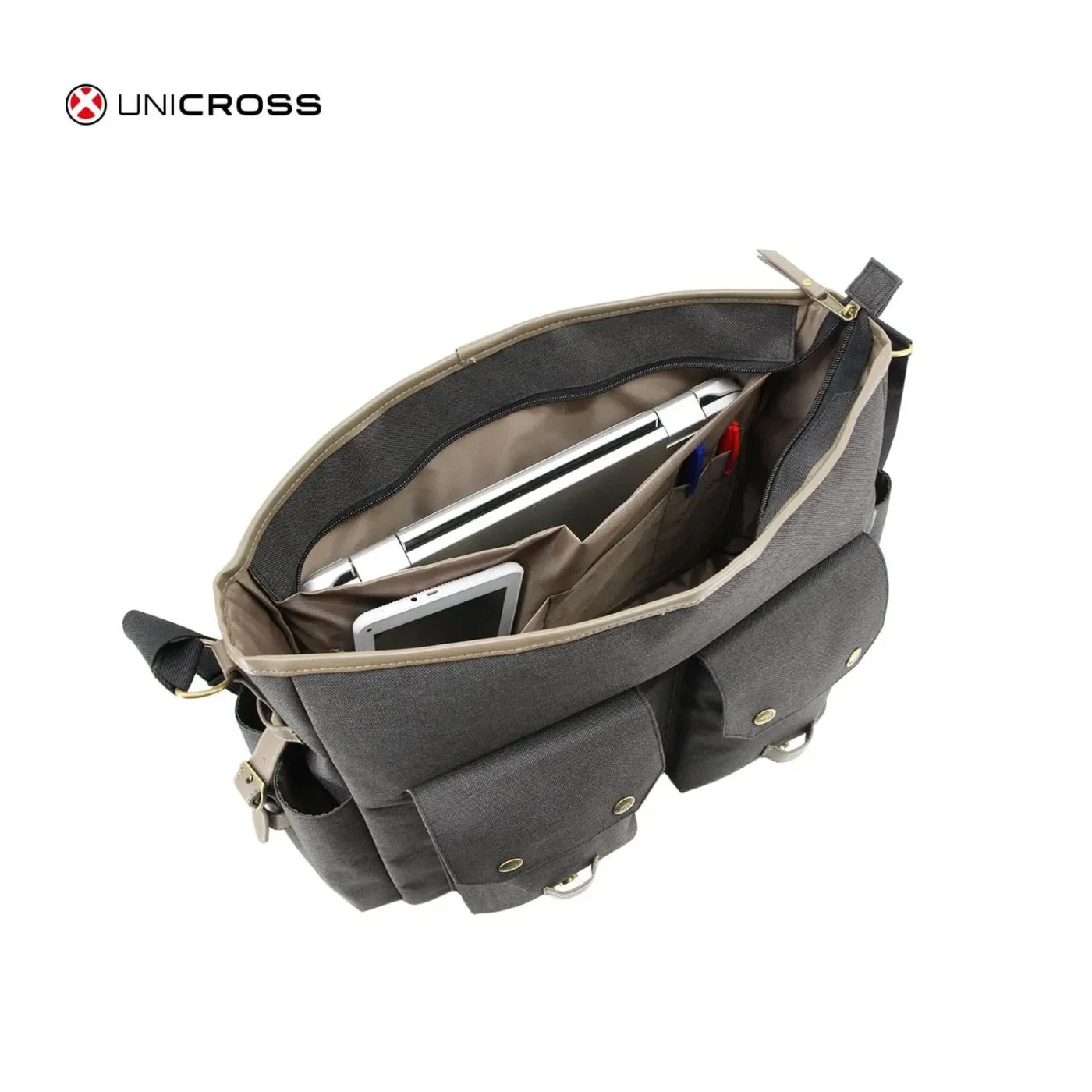 Morral Unicross Porta Notebook Tela Súper Reforzada.
