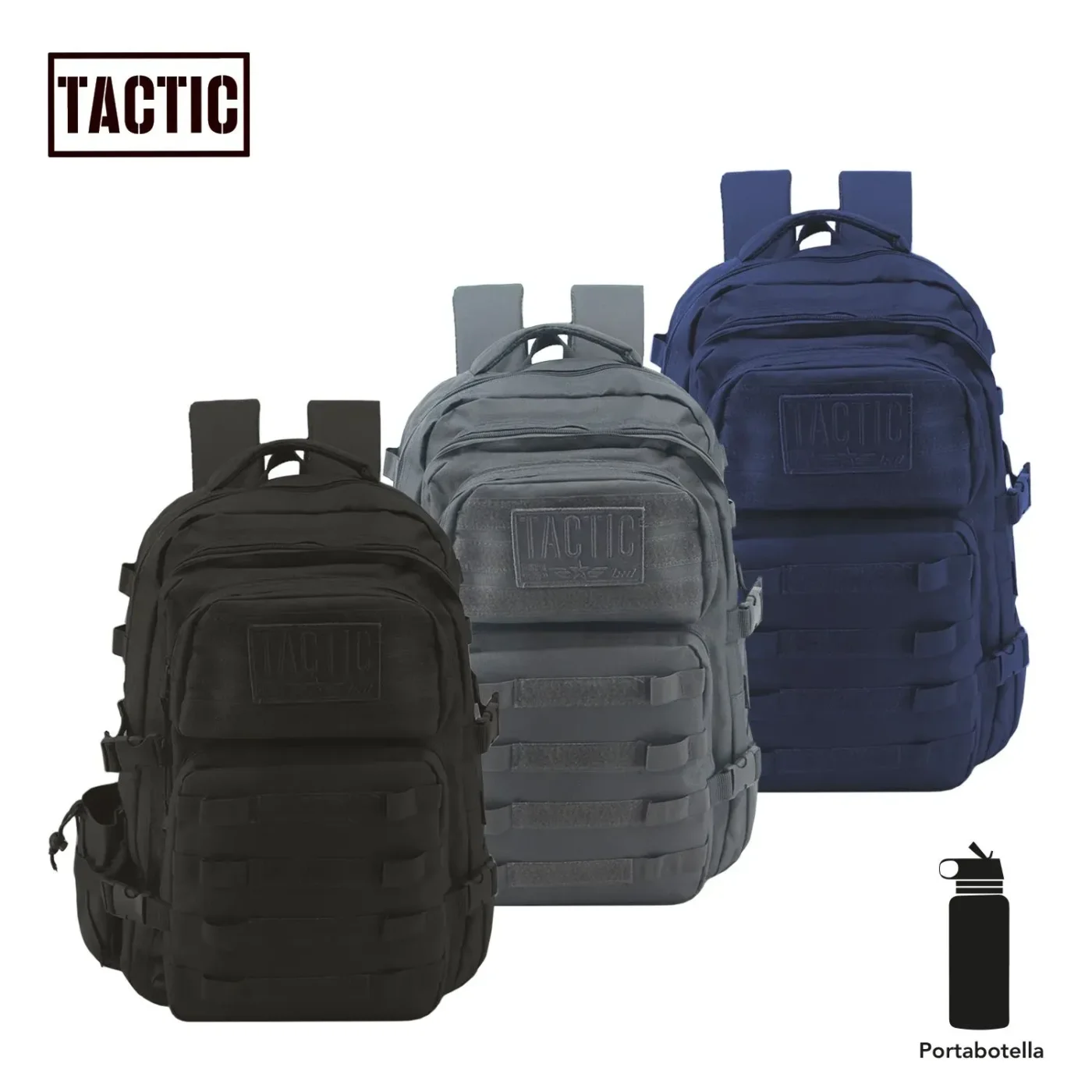 Mochila Tactic 18". Tamaño Grande. Colores Varios.